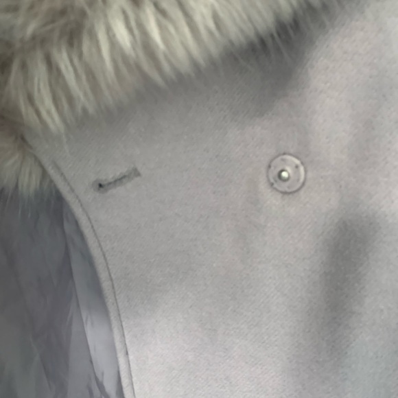 Ellabee International Structured Wool Coat. Faux Fur. Size Small. - Picture 5 of 9